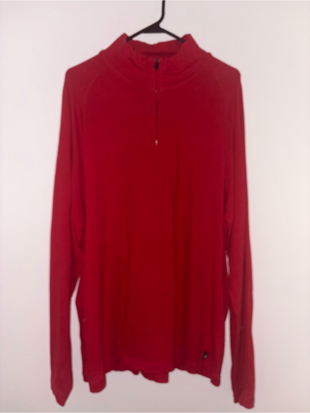 Ralph Lauren Red Half-Zip Long Sleeve Shirt Mens Sz XXL